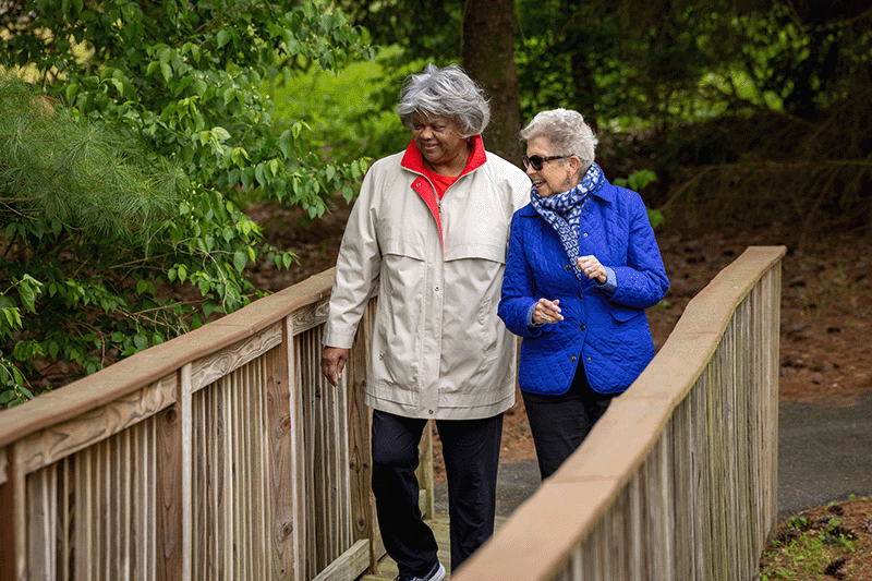 Buc Residents Walking On Bridge